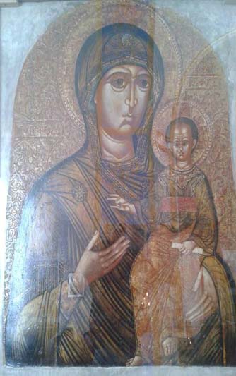 Икона Божией Матери "Одигитрия" реставрированная